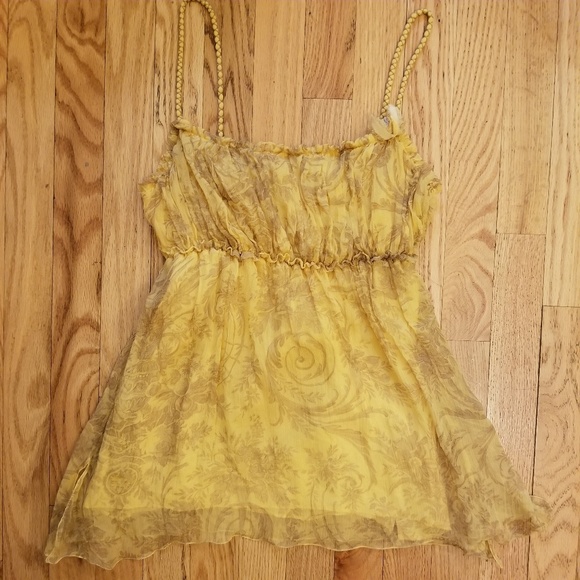 Max Studio Yellow Silk Cami - Picture 5 of 7